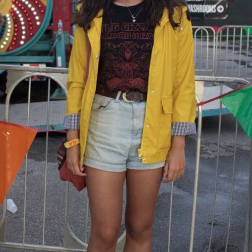 Vanessa, 20, from Mississauga, Ontario. “This is just kind of my go-to festival outfit.”